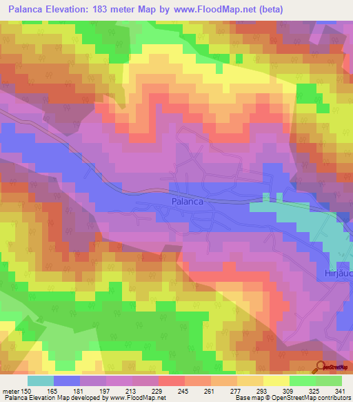 Palanca,Moldova Elevation Map