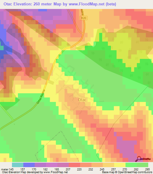 Otac,Moldova Elevation Map