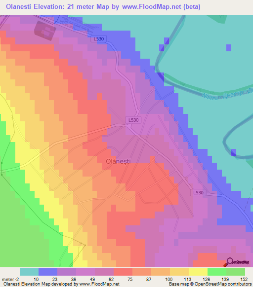 Olanesti,Moldova Elevation Map