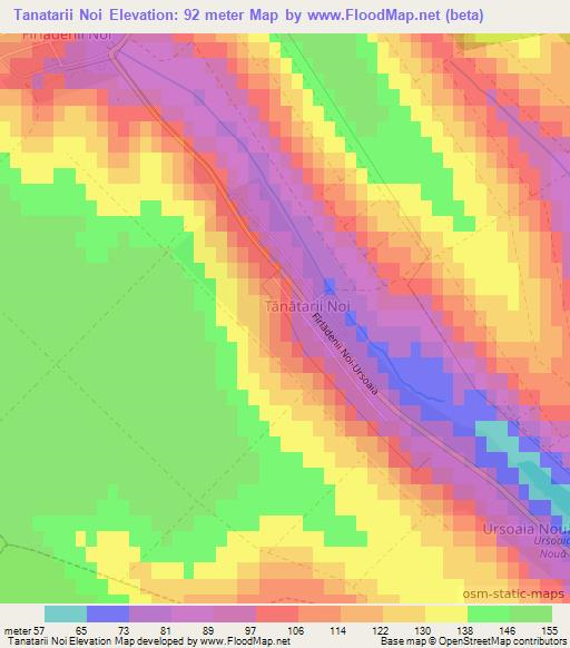 Tanatarii Noi,Moldova Elevation Map