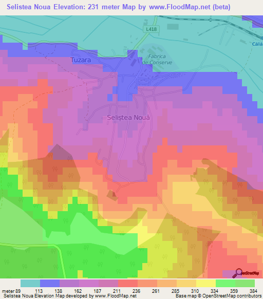 Selistea Noua,Moldova Elevation Map