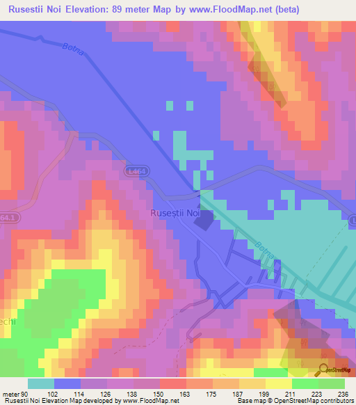 Rusestii Noi,Moldova Elevation Map