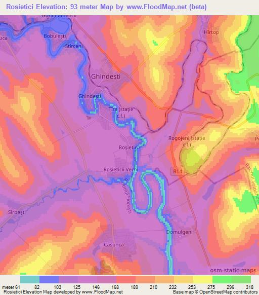 Rosietici,Moldova Elevation Map