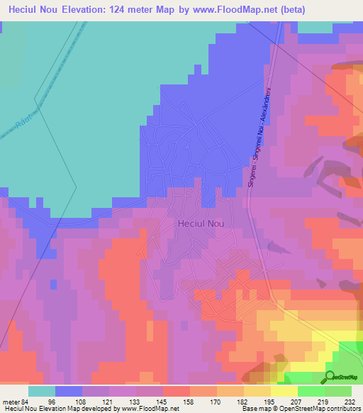 Heciul Nou,Moldova Elevation Map