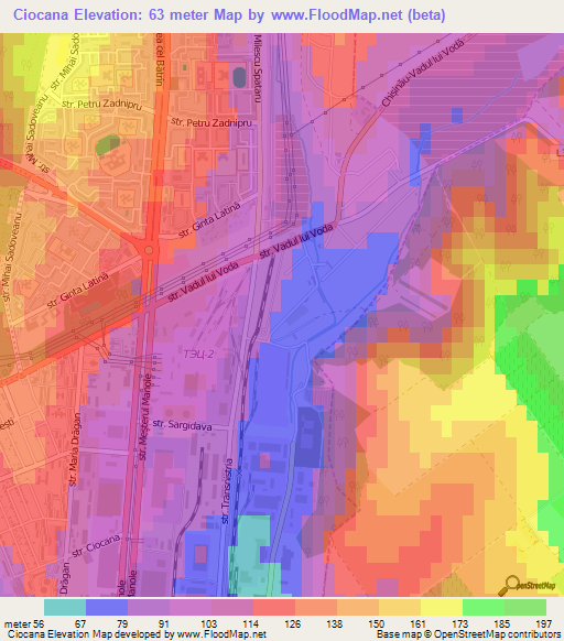 Ciocana,Moldova Elevation Map