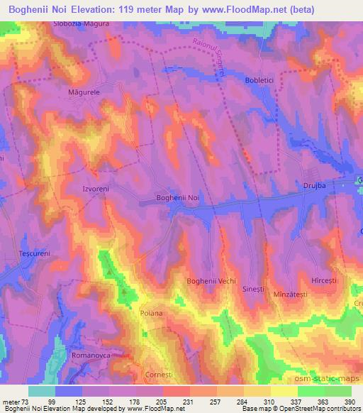 Boghenii Noi,Moldova Elevation Map