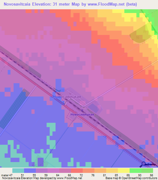 Novosavitcaia,Moldova Elevation Map