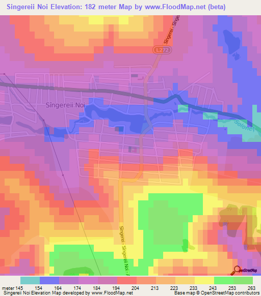 Singereii Noi,Moldova Elevation Map