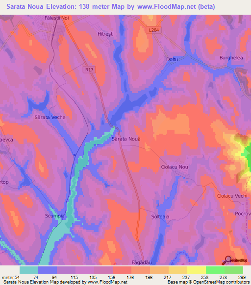 Sarata Noua,Moldova Elevation Map