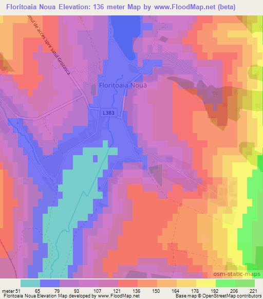 Floritoaia Noua,Moldova Elevation Map