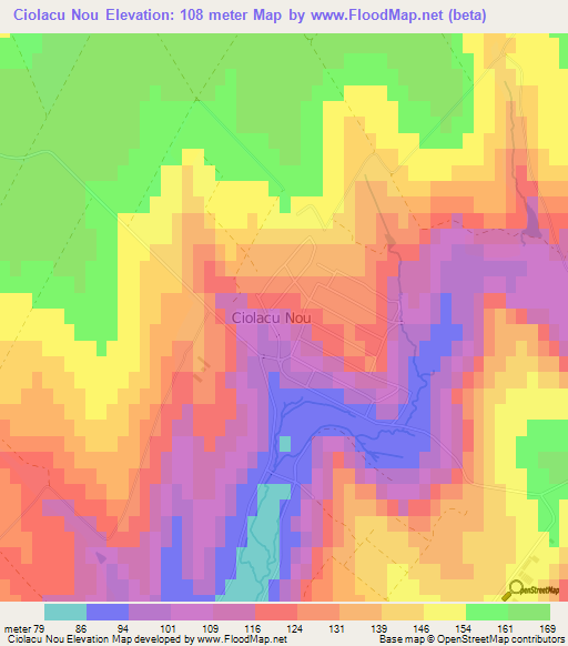 Ciolacu Nou,Moldova Elevation Map