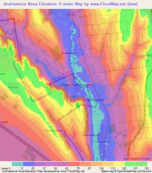 Andriasevca Noua,Moldova Elevation Map