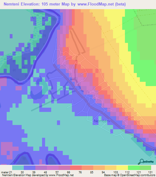 Nemteni,Moldova Elevation Map