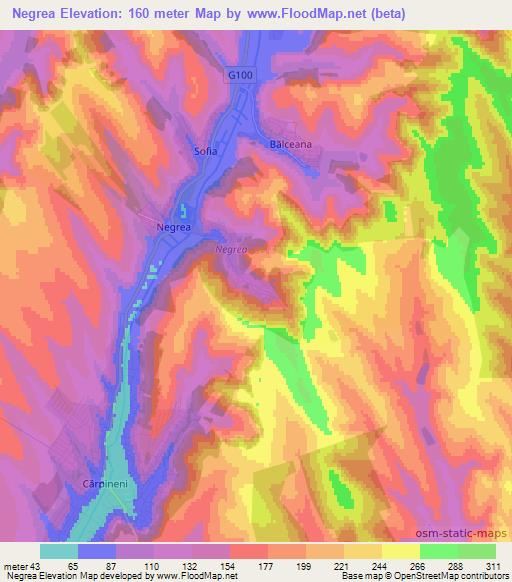 Negrea,Moldova Elevation Map