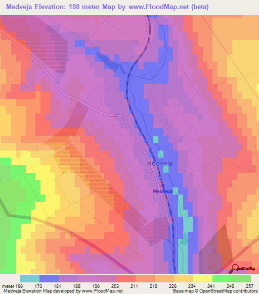 Medveja,Moldova Elevation Map