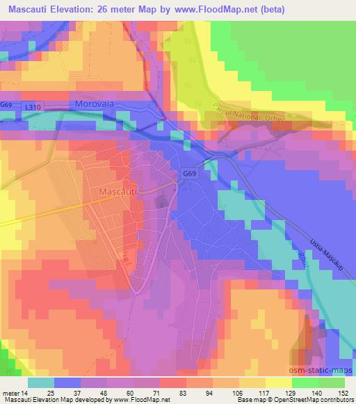 Mascauti,Moldova Elevation Map