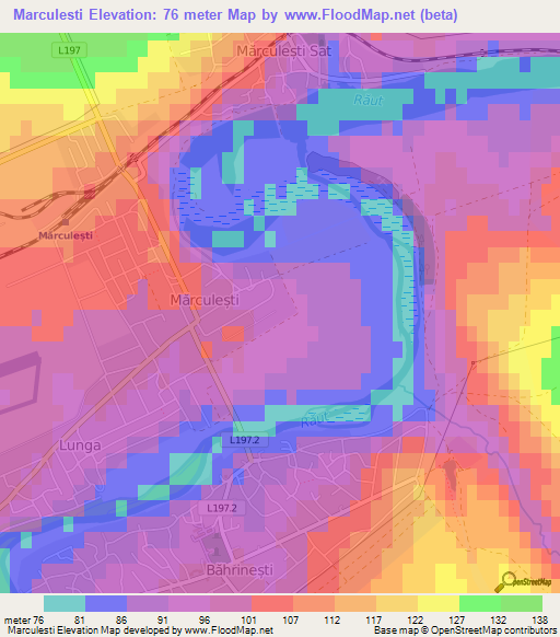 Marculesti,Moldova Elevation Map