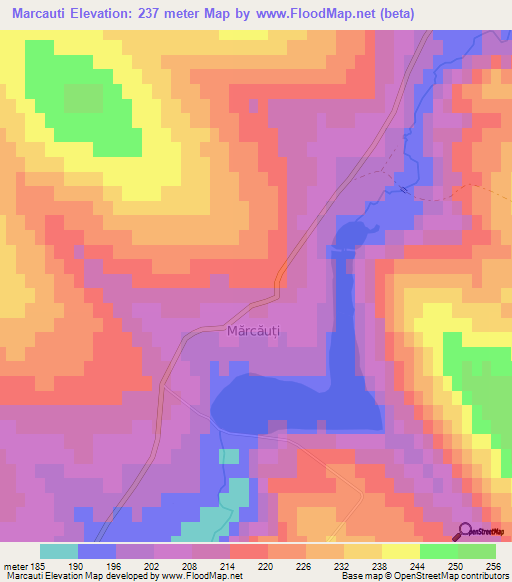 Marcauti,Moldova Elevation Map