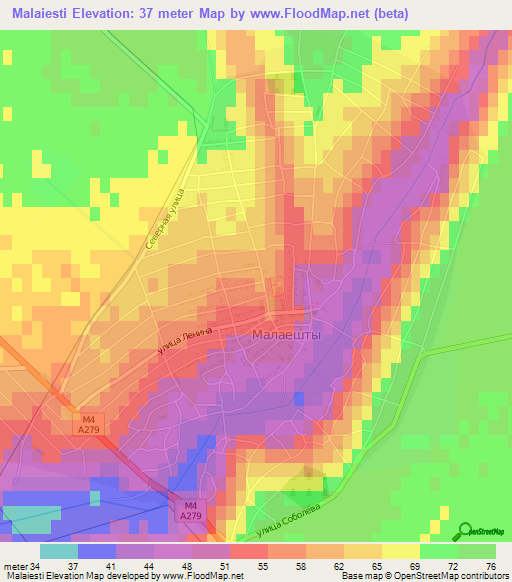 Malaiesti,Moldova Elevation Map