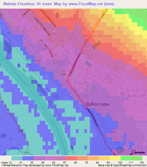 Mahala,Moldova Elevation Map