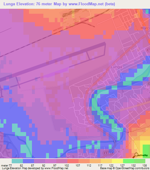 Lunga,Moldova Elevation Map