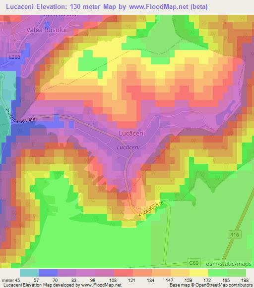 Lucaceni,Moldova Elevation Map