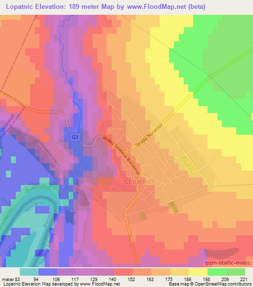 Lopatnic,Moldova Elevation Map