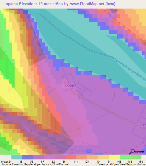 Lopatna,Moldova Elevation Map