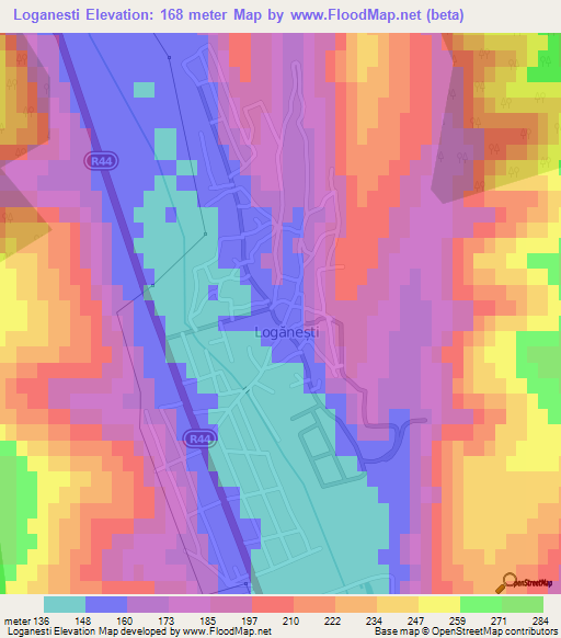 Loganesti,Moldova Elevation Map