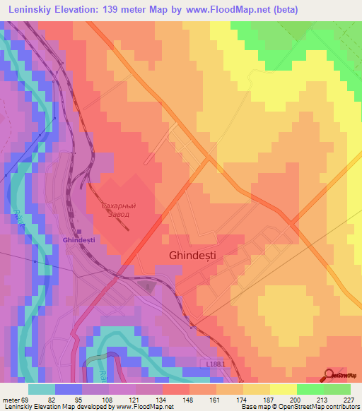 Leninskiy,Moldova Elevation Map