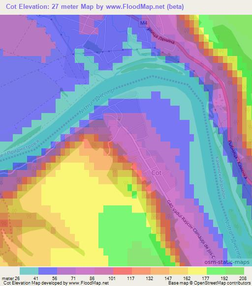 Cot,Moldova Elevation Map