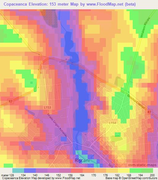 Copaceanca,Moldova Elevation Map