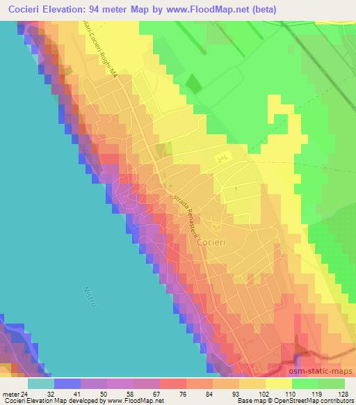 Cocieri,Moldova Elevation Map