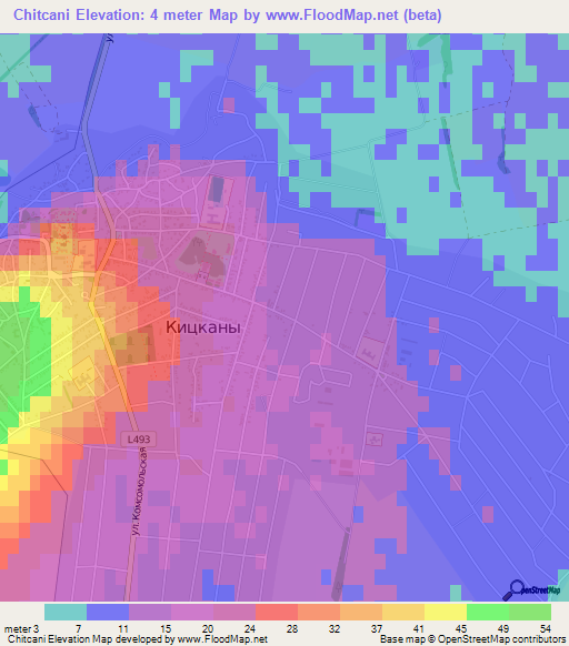 Chitcani,Moldova Elevation Map