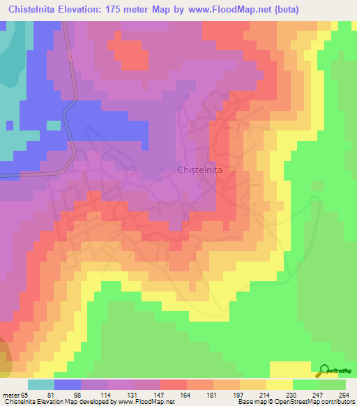 Chistelnita,Moldova Elevation Map