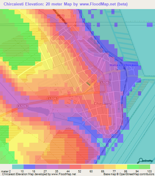 Chircaiesti,Moldova Elevation Map