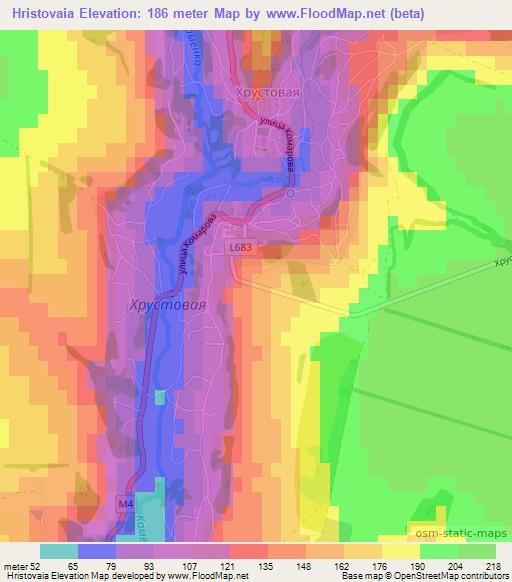 Hristovaia,Moldova Elevation Map