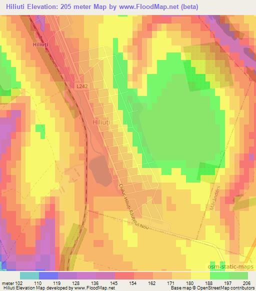 Hiliuti,Moldova Elevation Map