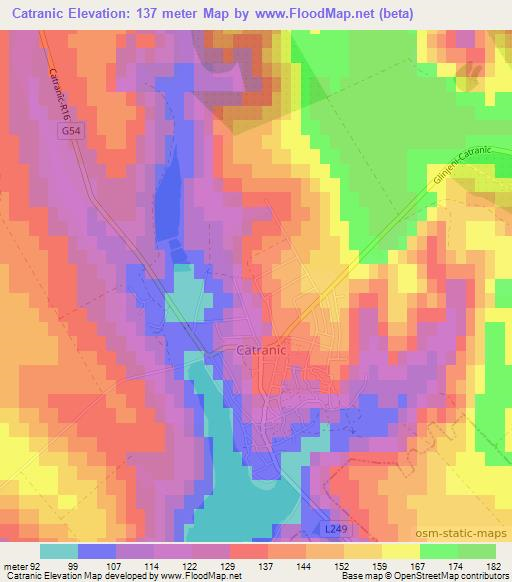 Catranic,Moldova Elevation Map