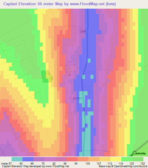 Caplani,Moldova Elevation Map