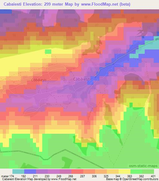 Cabaiesti,Moldova Elevation Map