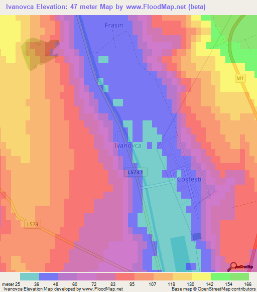 Ivanovca,Moldova Elevation Map