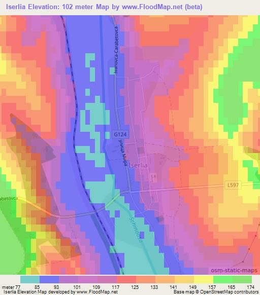 Iserlia,Moldova Elevation Map