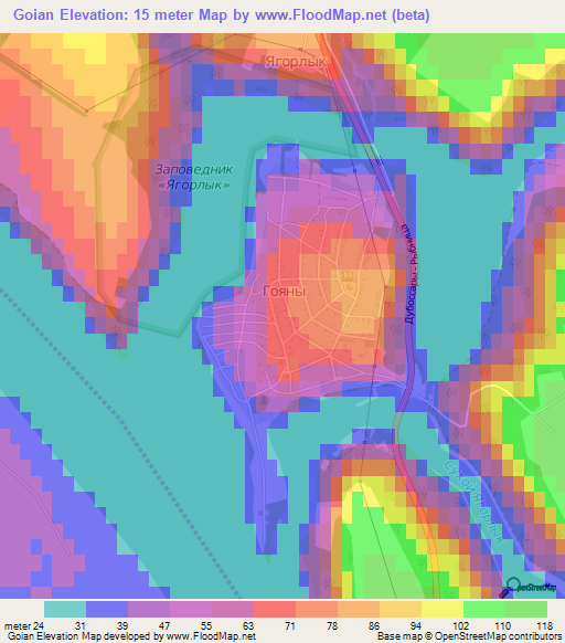 Goian,Moldova Elevation Map