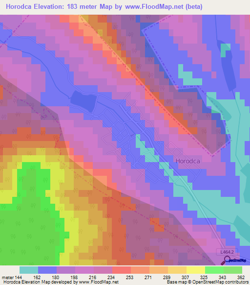 Horodca,Moldova Elevation Map