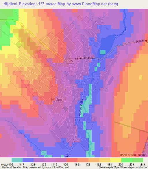 Hijdieni,Moldova Elevation Map