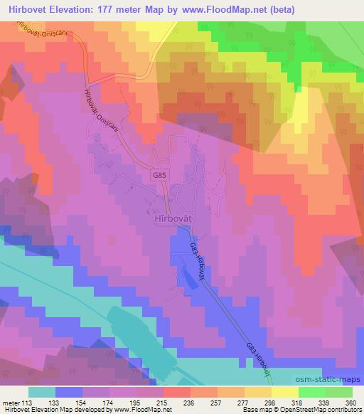 Hirbovet,Moldova Elevation Map