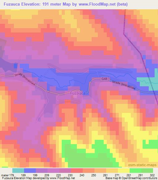 Fuzauca,Moldova Elevation Map