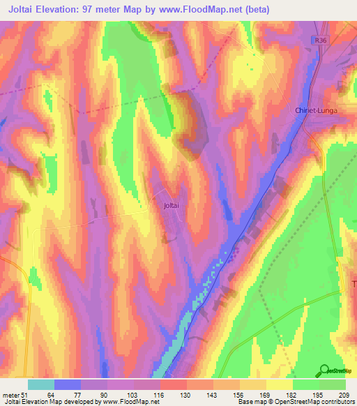 Joltai,Moldova Elevation Map