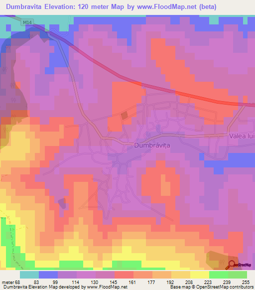 Dumbravita,Moldova Elevation Map